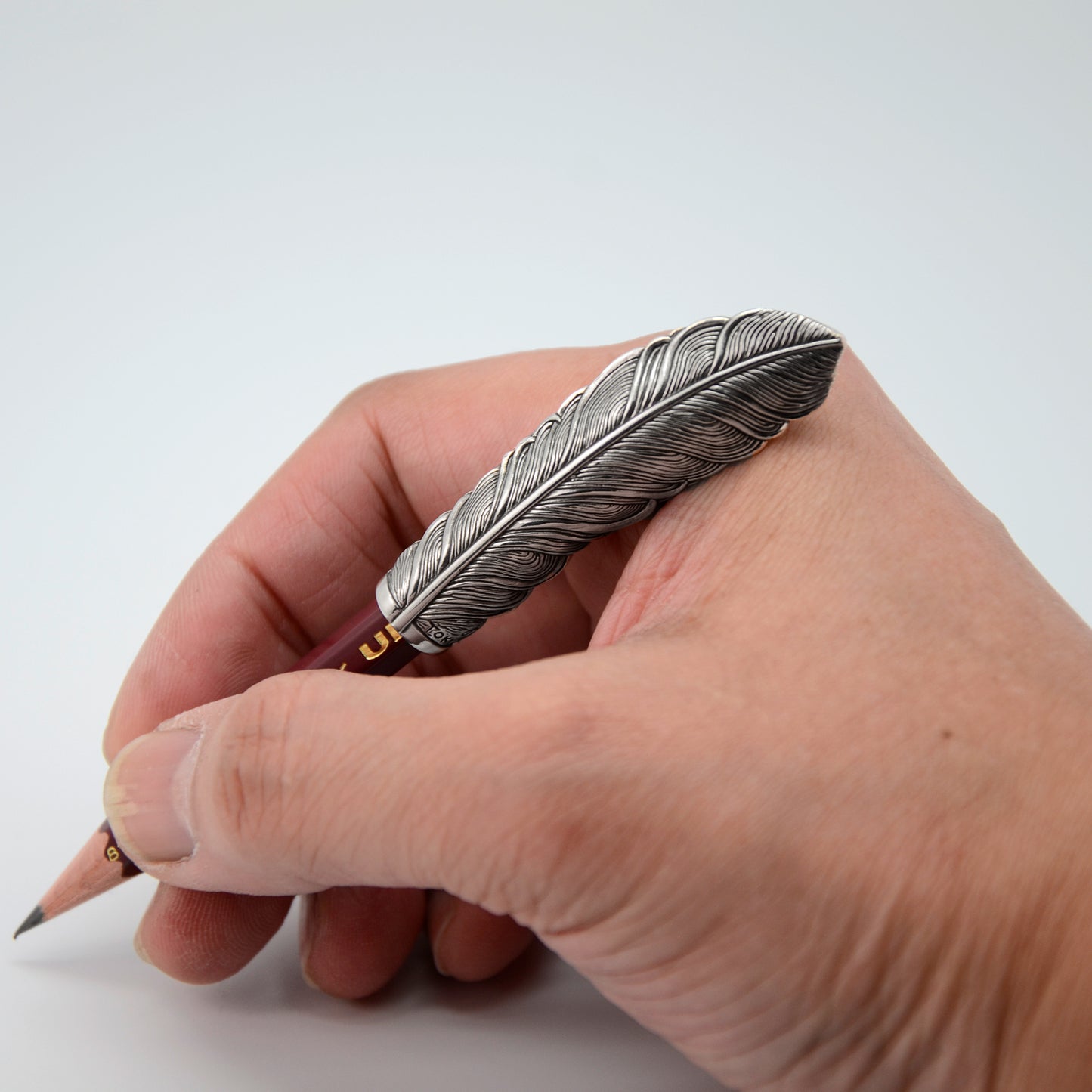 Quill-Feather Pencil Cap